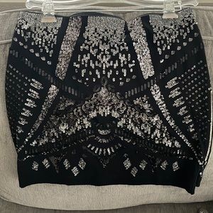 Express sequin skirt